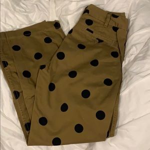Jcrew polka dot pants